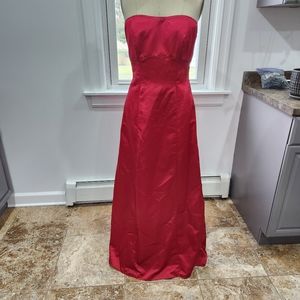 Macy's Red Charmeuse Gown Size 12